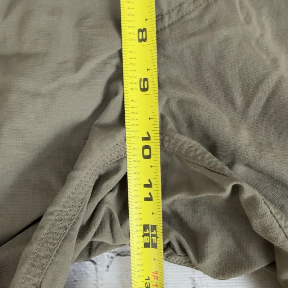 The North Face 100%Nylon Trail, Hiking Cargo Shorts Mens 34 Dark Green